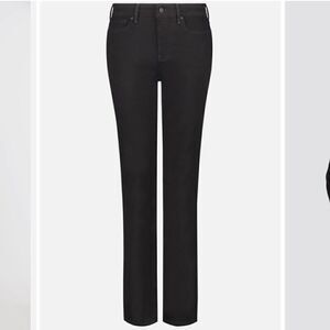 NYDJ Black Marilyn Straight Leg Jeans Denim Size 14 Stretch